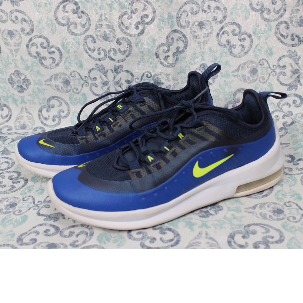 Nike Air Max Axis‎ Running Shoes Blue Neon Athletic Sneakers AH5222-404 6.5Y
